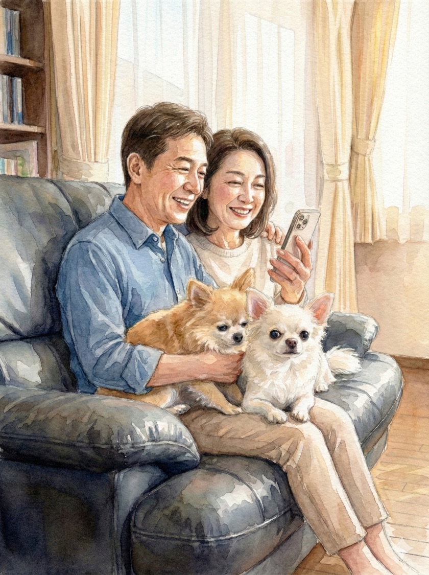 家族の会話を想起させるイメージ